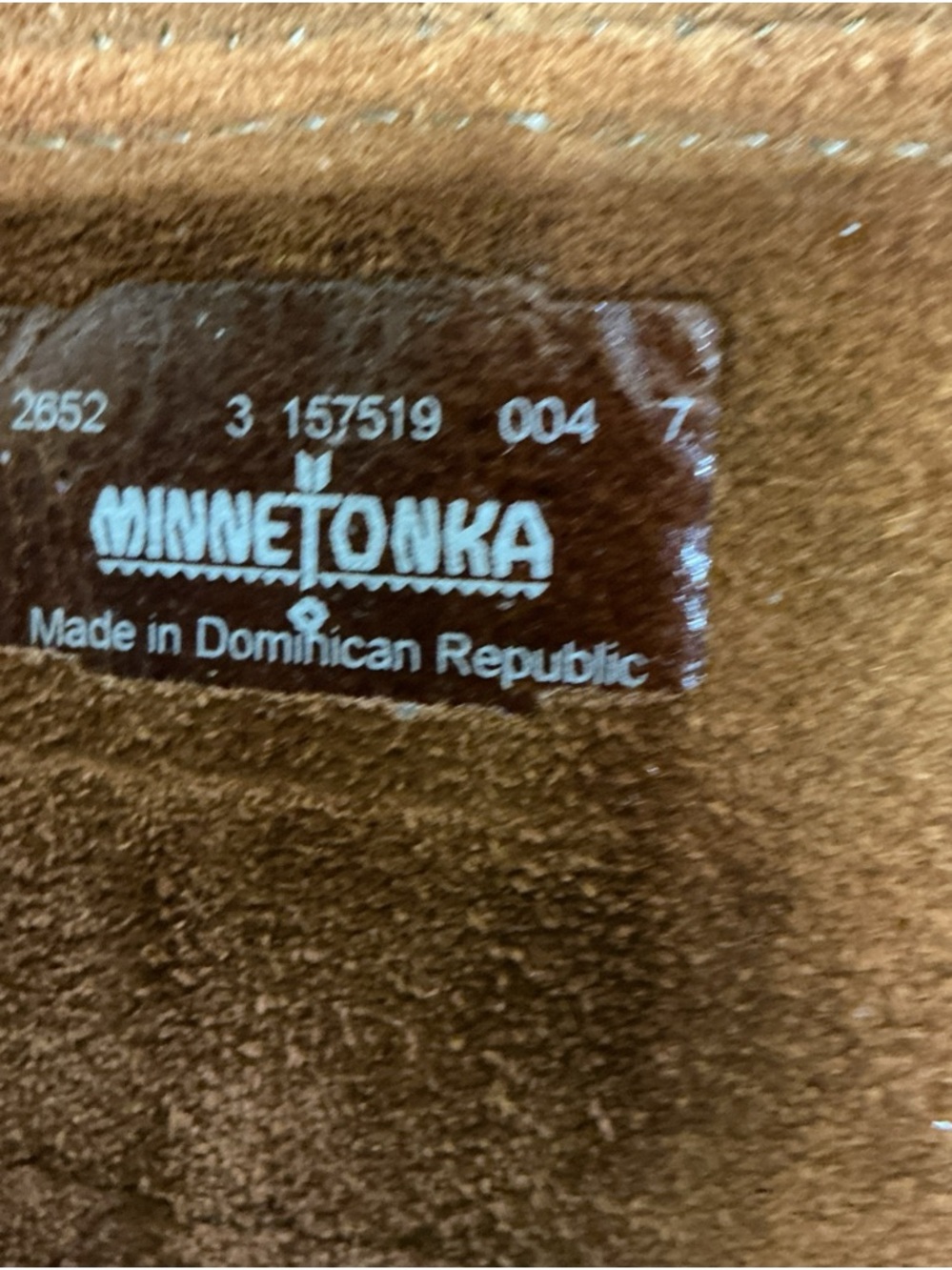 Minnetonka Brown Suede Fringe 3 layer Moccasin Boots Sz 7. 1077 - Picture 14 of 15
